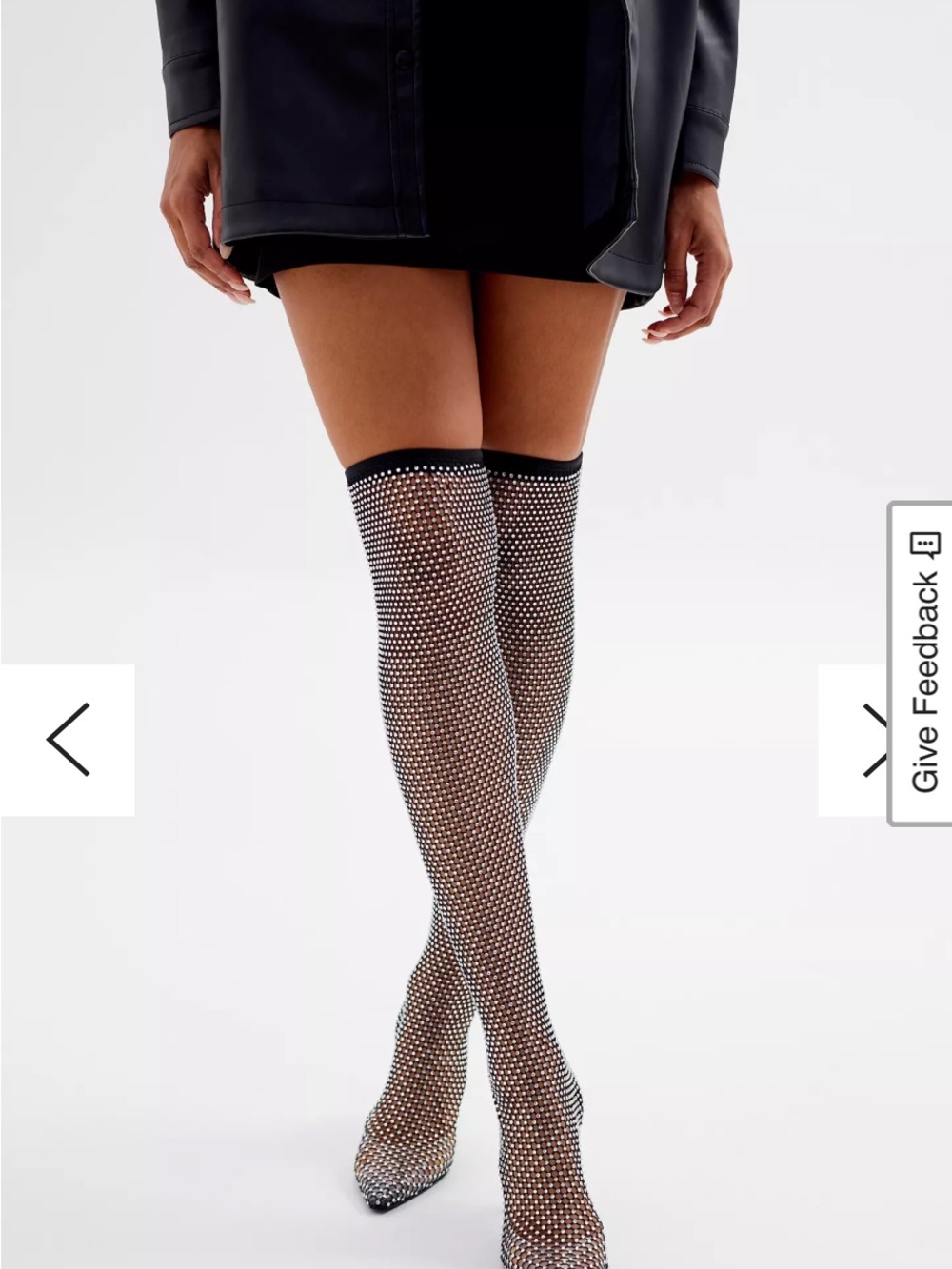 Steve Madden Black Rhinestone Over-the-Knee Boots
